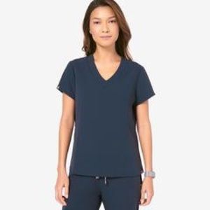 FIGS dark harbor scrub top